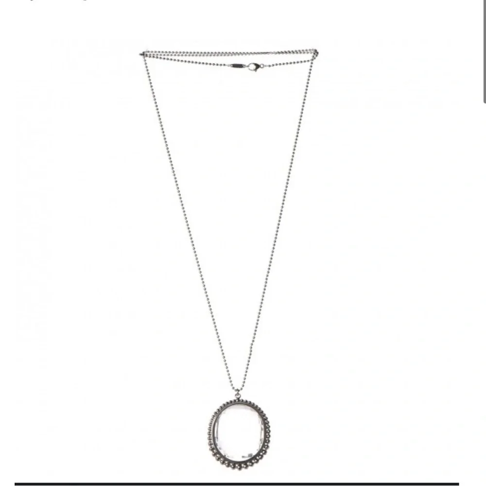 TIFFANY Sterling Silver Crystal Ziegfeld Oval Pendant Necklace - Picture 6 of 9